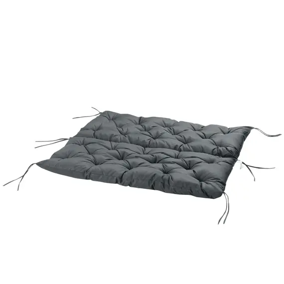 Buy Garden Bench Cushion, 2 Seater Swing Chair Cushion, Seat Pad with Ties for Indoor and Outdoor Use, 110 x 120 cm, Dark Grey, 7 image