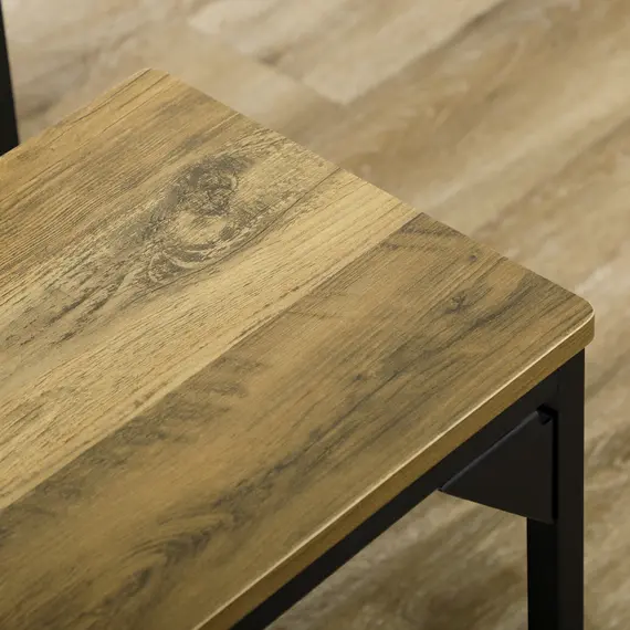 Buy Dining Table and Bench Set for 4, Kitchen Table with 2 Benches, Space Saving Dining Room Sets, Natural, 8 image