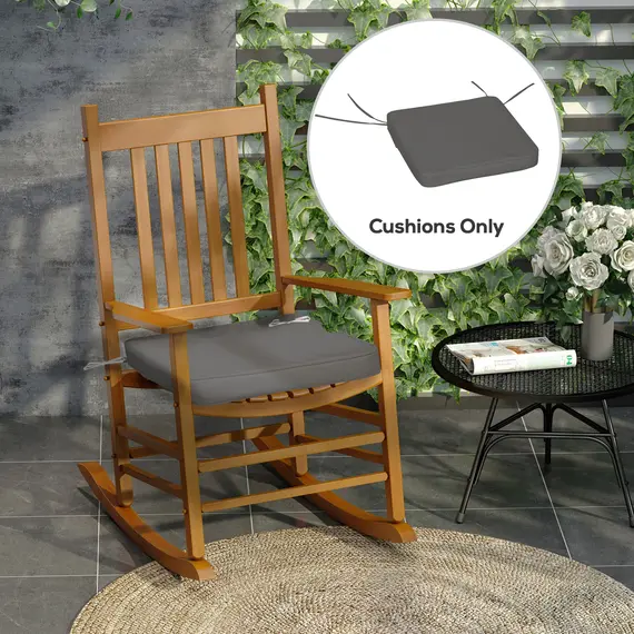 Buy Set of 6 Pcs Chair Cushion, 42Lx42Wx5T cm-Grey, 2 image