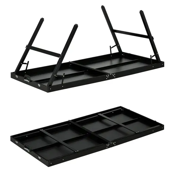 Buy 5ft Mini Table Tennis Table, Folding Ping Pong Table with Net and Aluminium Frame, Portable Ping Pong Game Set for Indoor Outdoor Use, Black, 8 image
