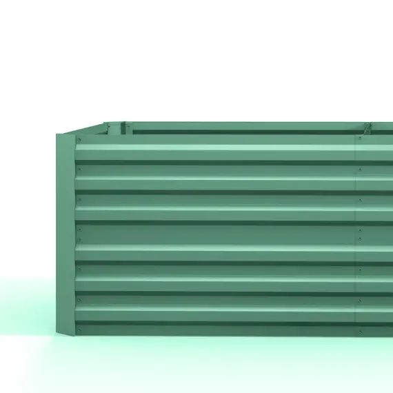 Buy Raised Beds for Garden, Galvanised Steel Outdoor Planters with Multi-reinforced Rods, 180 x 90 x 59 cm, Light Green, 7 image