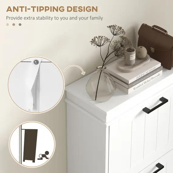 Buy Three-Drawer Minimalistic Shoe Storage Cabinet, for 15 Shoes, 7 image