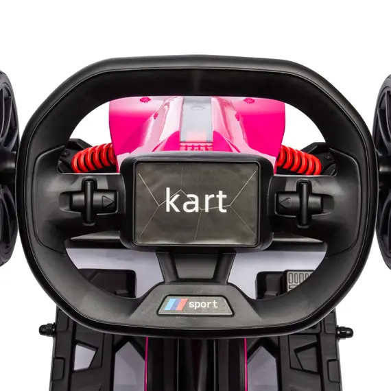 Buy 12V Electric Go-Kart for Kids, Ride-On Racing Go-Kart, with Forward and Reversing Functions, for Ages 3-8 Years - Pink, 9 image