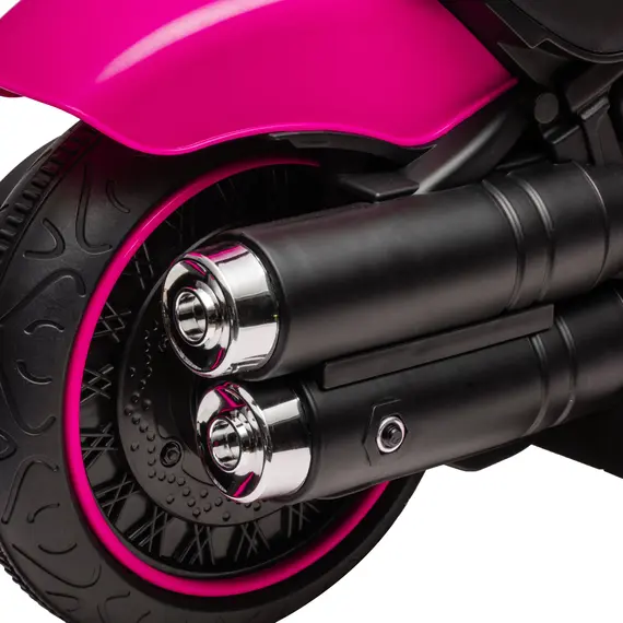 Buy 6v Electric Motorbike with Training Wheels, One-Button Start - Pink, 9 image