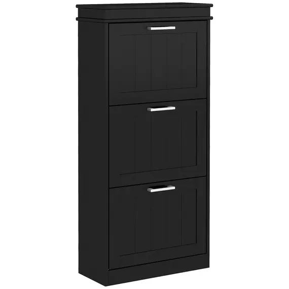 Buy Three-Drawer Minimalistic Shoe Cabinet - Black