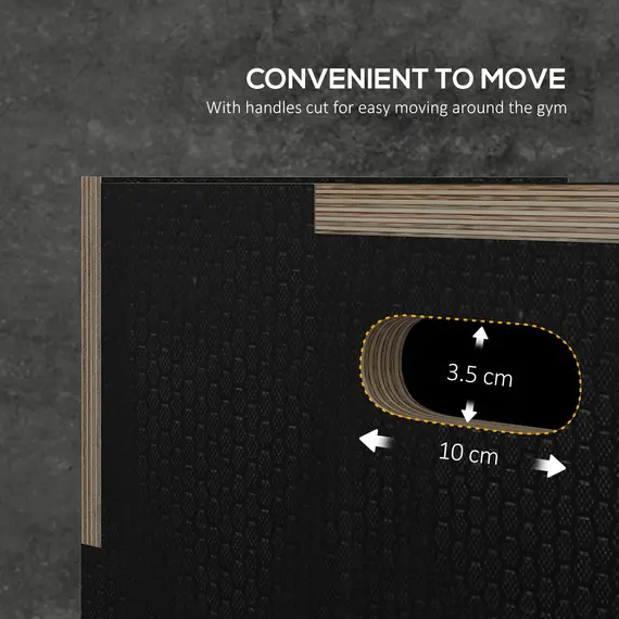 Buy SPORTNOW Multi-Faceted Jump Box, Wooden Step Up Box, for Home, Gym, Exercise, Black, 5 image