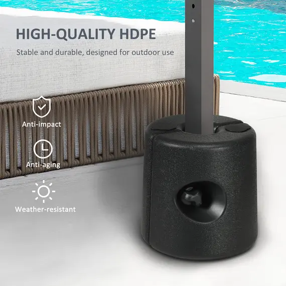 Buy HDPE Tent Weights Set of 4, Canopy Weights, Fill with Water or Sand, 48KG, 7 image