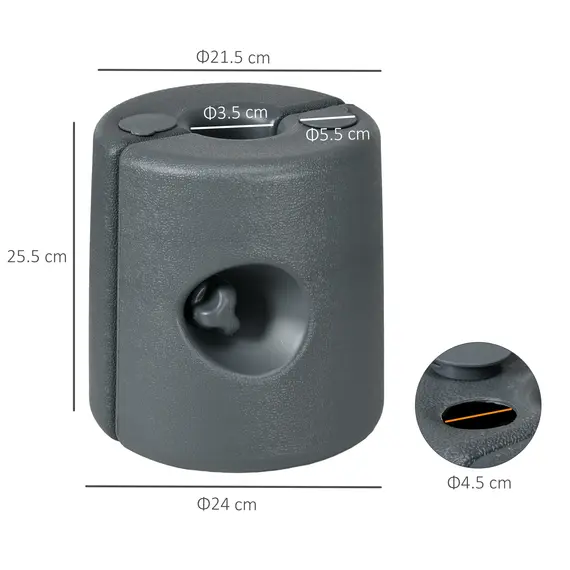 Buy HDPE Tent Weights Set of 4, Canopy Weights, Fill with Water or Sand, 48KG, 3 image