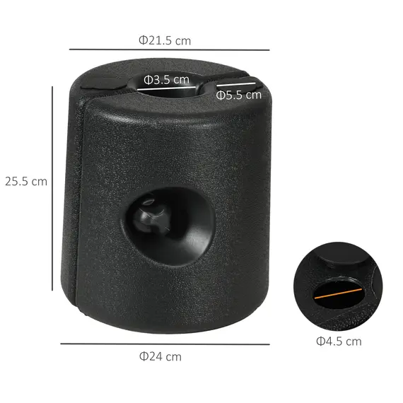 Buy HDPE Tent Weights Set of 4, Canopy Weights, Fill with Water or Sand, 48KG, 3 image