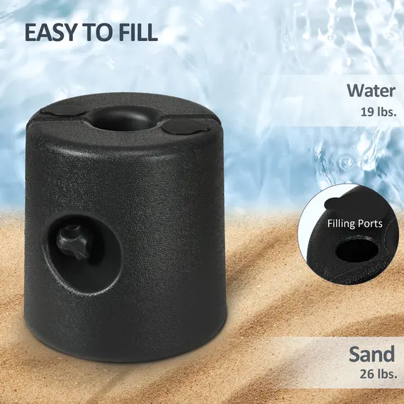 Buy HDPE Tent Weights Set of 4, Canopy Weights, Fill with Water or Sand, 48KG, 5 image