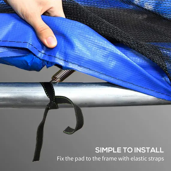 Buy 8FT Trampoline Spring Cover, Plastic Trampoline Pad Replacement with Elastic Cord, Waterproof, UV Resistant and Tear-Resistant, Multi-Colored, 5 image
