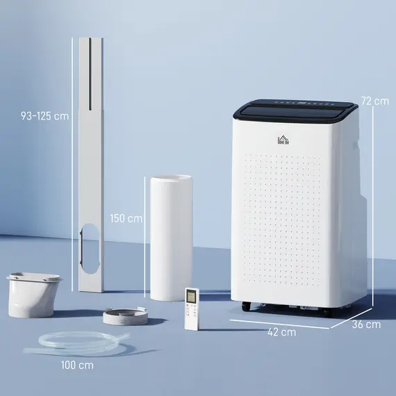Buy HOMCOM 12000 BTU App-Controlled Mobile Air Conditioner - White, 3 image
