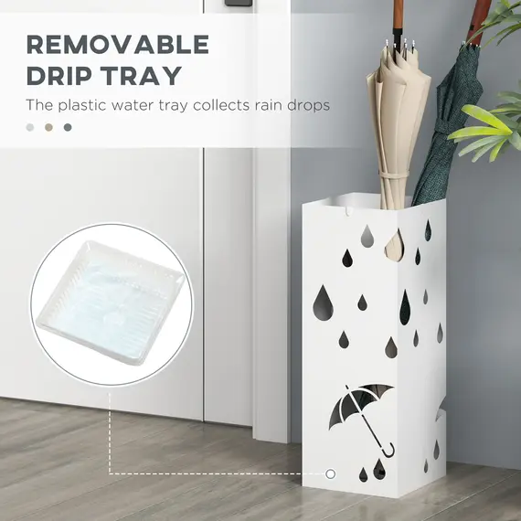 Buy Six-Umbrella Steel Holder Stand - White, 5 image
