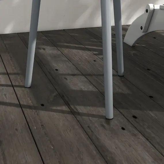 Buy Round Garden Coffee Table, Outdoor Side Table with Rounded Steel Edge, Ø40 x 50H cm, Grey, 9 image