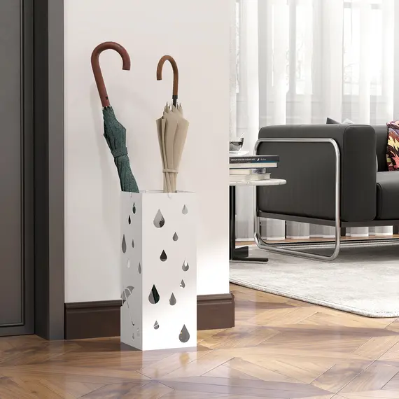 Buy Six-Umbrella Steel Holder Stand - White, 7 image
