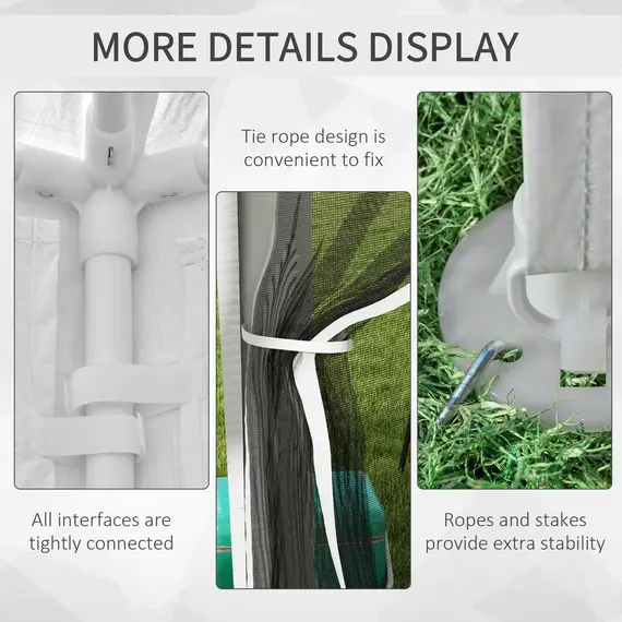 Buy Outsunny 4 x 3 m Party Tent Wedding Gazebo Outdoor Waterproof PE Canopy Shade with Panel, 6 image