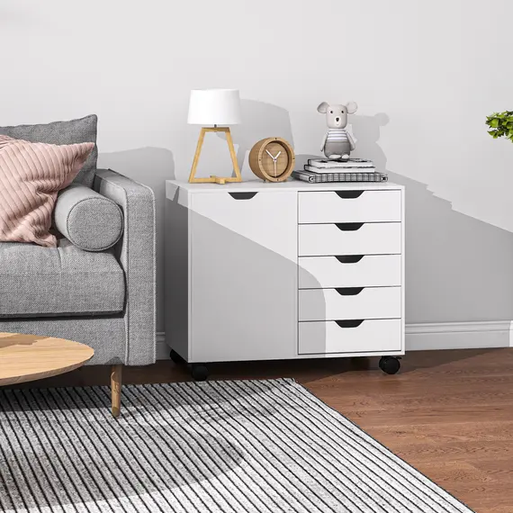 Buy Multi-Storage Mobile Office Storage Cabinet - White, 9 image