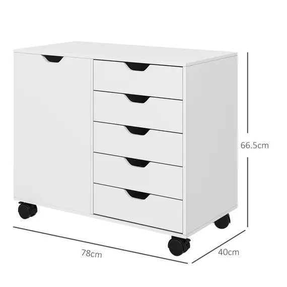 Buy Multi-Storage Mobile Office Storage Cabinet - White, 3 image