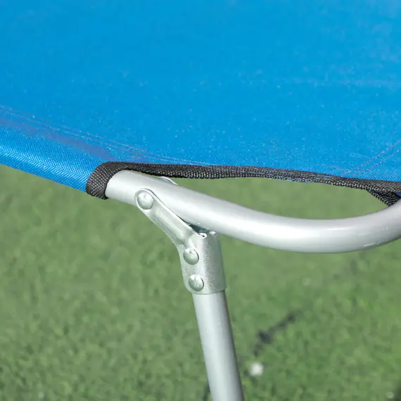 Buy Outsunny Sun Lounger, with Adjustable Face Canopy - Bright Blue, 9 image