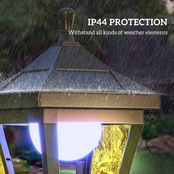Buy 1.3 m Garden Lamp Post Light, LED Outdoor Solar Post Lights, Waterproof IP44 for Patio, Garden, Pathway, Cool White, 7 image
