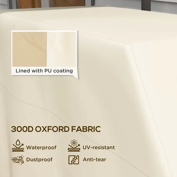 Buy 66W x 152Lcm PU Coated Protective Grill Cover - Beige, 4 image