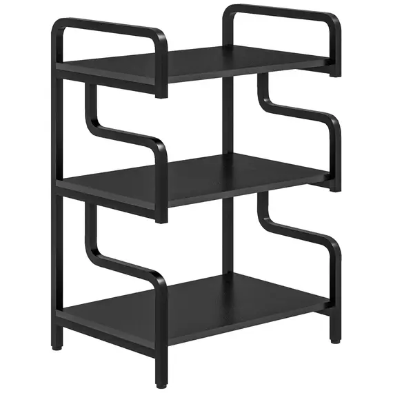 Buy 3-Tier Printer Stand with Storage Shelves, Printer Table, 55 x 40 x 77cm Printer Shelf for Home Office, Study, Black