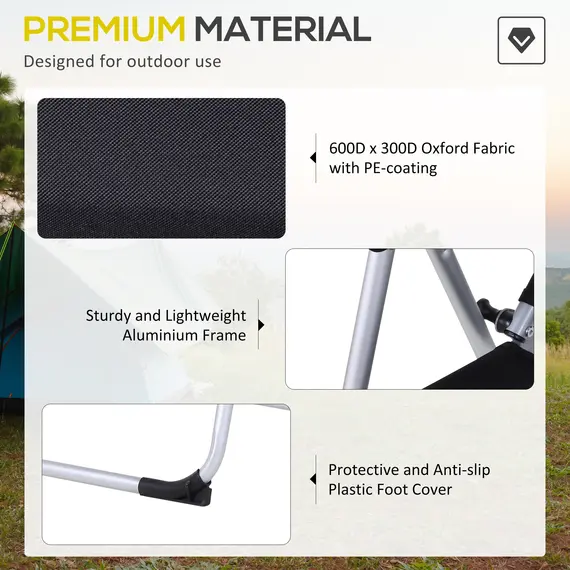 Buy 3 Piece Folding Camping Table and Chairs Set, Backpacking Chairs with Portable Table, 9 image