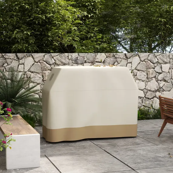 Buy 66W x 152Lcm PU Coated Protective Grill Cover - Beige, 2 image