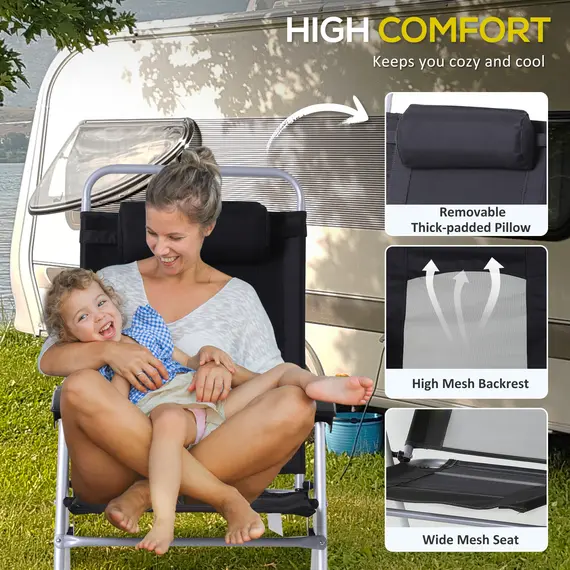 Buy 3 Piece Folding Camping Table and Chairs Set, Backpacking Chairs with Portable Table, 8 image