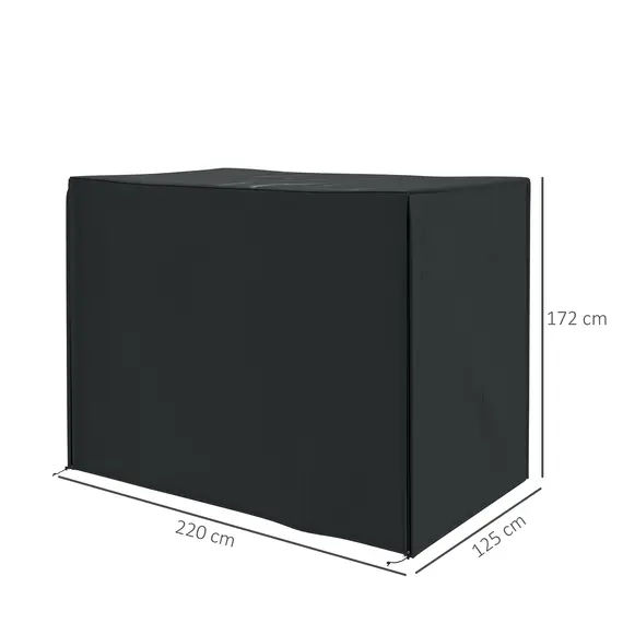 Buy 220 x 125cm Three-Seater Swing Chair Protective Cover - Black, 3 image