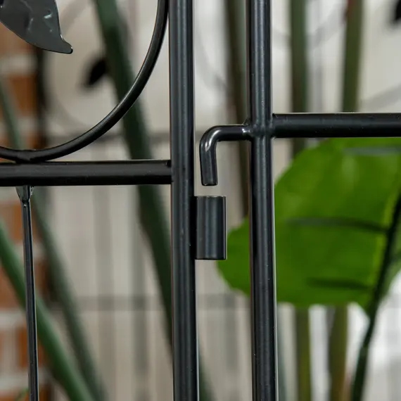 Buy Decorative Garden Fencing, 8PCs 43in x 23ft Outdoor Picket Fence Panels, Rustproof Metal Wire Landscape Flower Bed Border Edging Animal Barrier, Black, 8 image