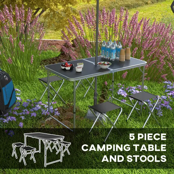 Buy Four-Person Foldable Aluminium Picnic Set, 4 image