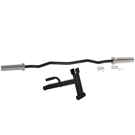 Buy SPORTNOW 120cm Curl Bar and Barbell Set, Barbell Bar for 5cm Weight Plates for Loading 200kg Weight Plates, for Home Gym Weight Training