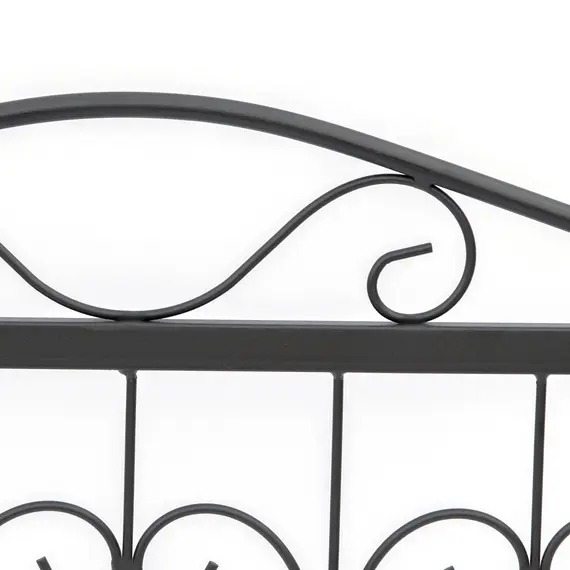Buy Decorative Garden Fencing, 8PCs Outdoor Picket Fence Panels, Rustproof Metal Wire Landscape Flower Bed Border Edging Animal Barrier, Black, 9 image