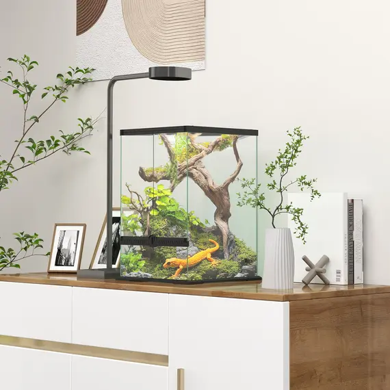 Buy 40L Vivarium for Lizards, Frogs, Snakes, Turtles, Tortoises w/ Anti-Escape Design, Ventilation, 2 image