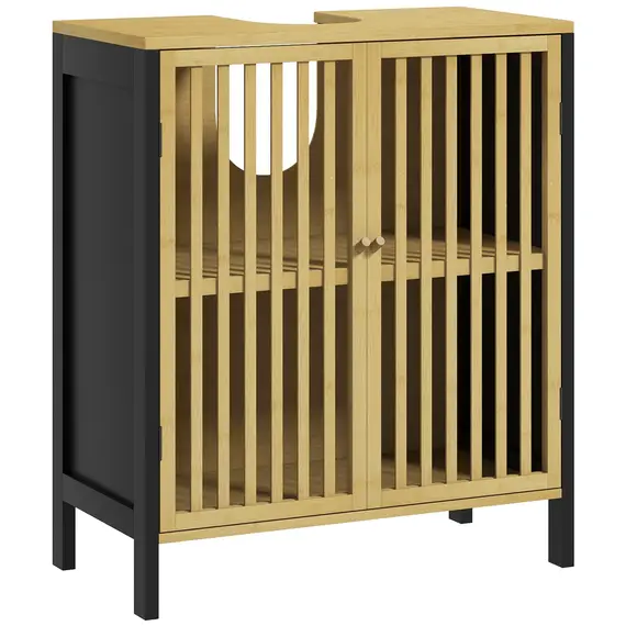 Buy Bamboo-Blend Retro Cut-Out Under Sink Cabinet