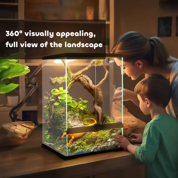 Buy 40L Vivarium for Lizards, Frogs, Snakes, Turtles, Tortoises w/ Anti-Escape Design, Ventilation, 5 image