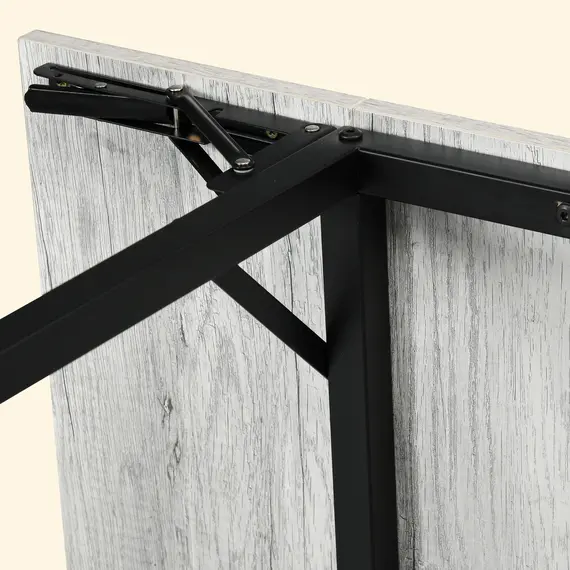 Buy Four-Person Drop Leaf Dining Table - Grey, 9 image
