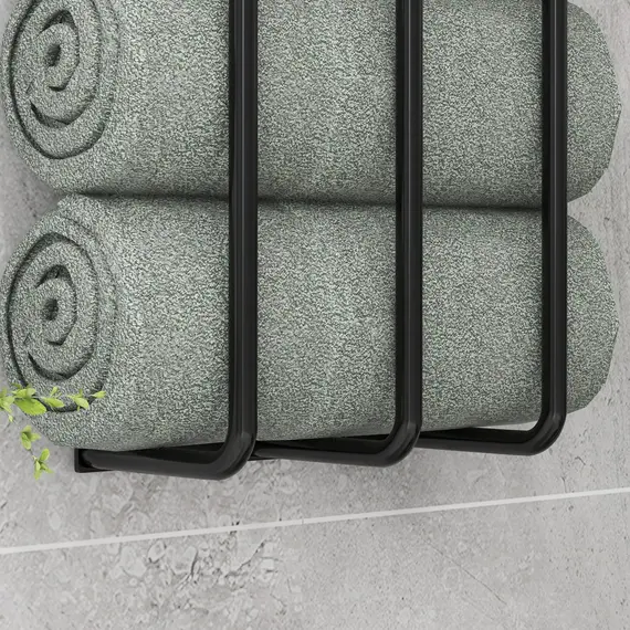 Buy Six Large Towel Metal Holder, with Mounting Accessories, 9 image