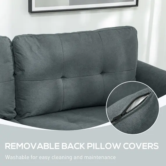 Buy L' Shape Modular Storage Sofa - Dark Grey, 7 image