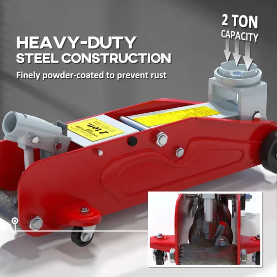 Buy Low Profile Jack, 2 Ton Hydraulic Car Jack for Car Trailer Garage Tyre Repair, Red, 5 image