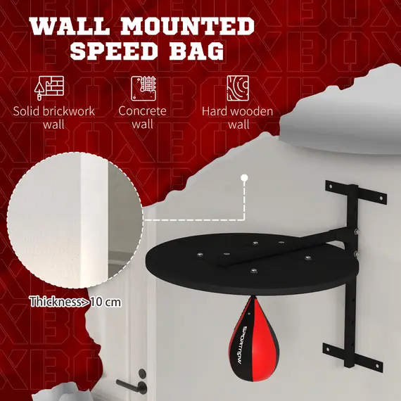 Buy Wall Mounted Speed Bag Platform, Height Adjustable Punching Bag, Training Kit, 5 image