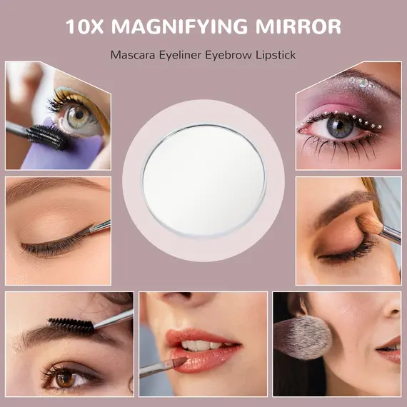 Buy 12 LED bulb Tabletop Makeup Mirror, with Adjustable Settings, 8 image