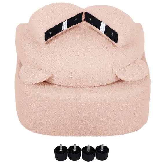 Buy Kids Armchair, Bear Shaped Toddler Chair for Bedroom Playroom Living Room, Aged 18 Months to 3 Years - Pink, 9 image