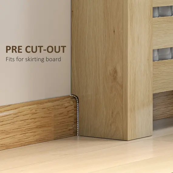 Buy 95.5H x 111Wcm Radiator Cover, with Drawer - Oak, 4 image