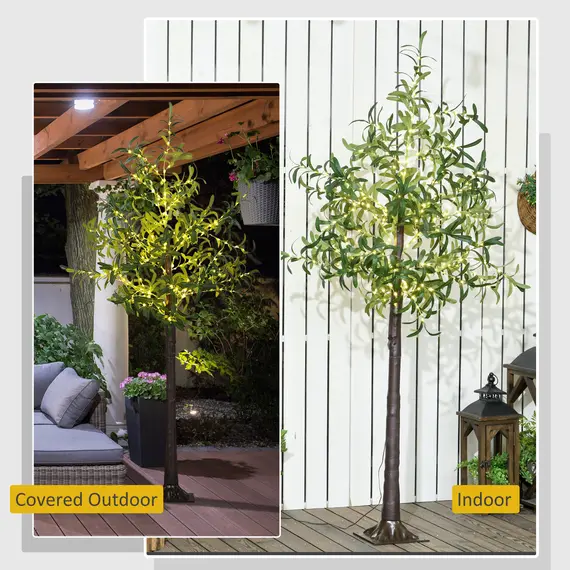 Buy 300 LED Light Decorative Artificial Olive Tree - Green, 7 image