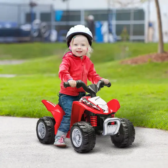 Buy Honda Licensed Kids Electric Quad Bike, 6V ATV Ride On for Ages 1.5-3 Years, Red, 2 image
