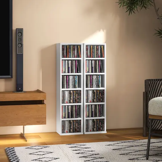 Buy Set of Two 102 CD Storage Units - High Gloss White, 9 image