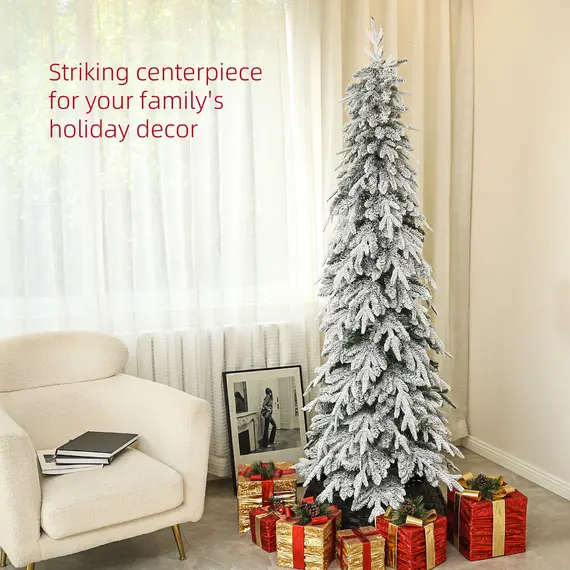 Buy 7ft Snow-Covered Unlit Artificial Christmas Tree, 4 image