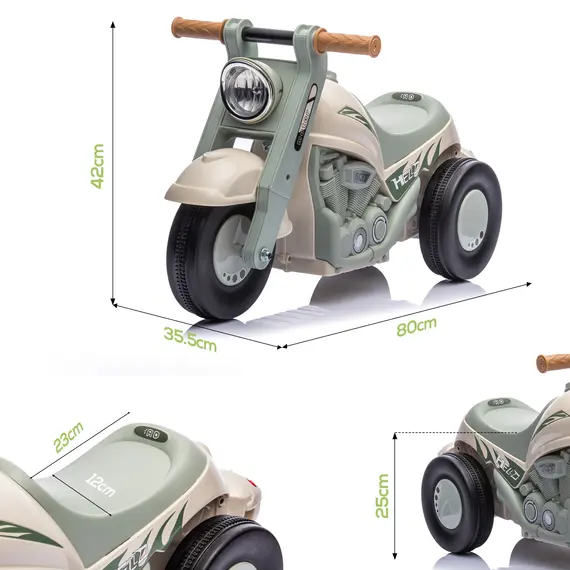 Buy Foot To Floor Sliding Kids Ride On Car with Music, Bubble, for Toddler from 2 to 5 Years Old - Cream White, 3 image